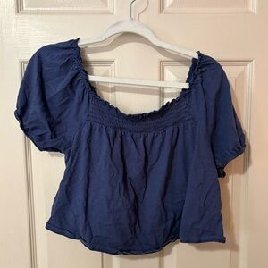 Navy Blue American Eagle Women's Top